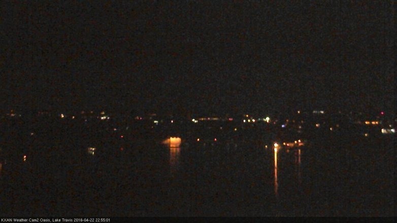 Lake Travis webcam, April 22, 2016 10:05 PM CT