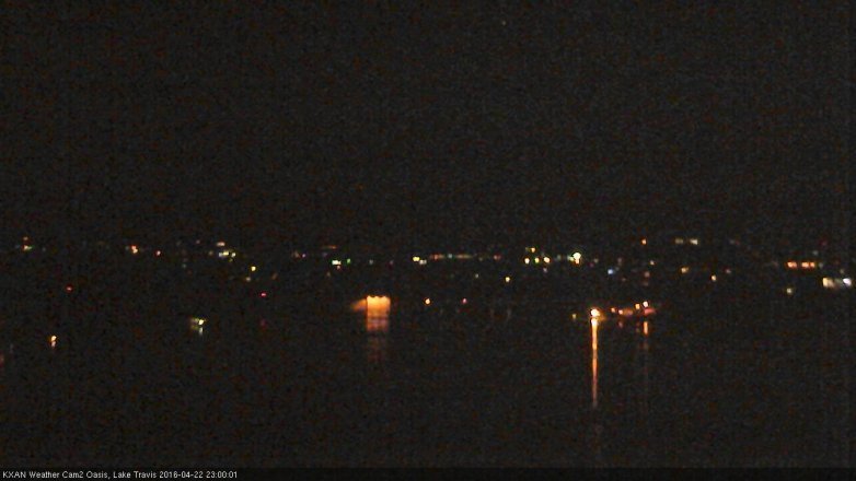 Lake Travis webcam, April 22, 2016 10:35 PM CT