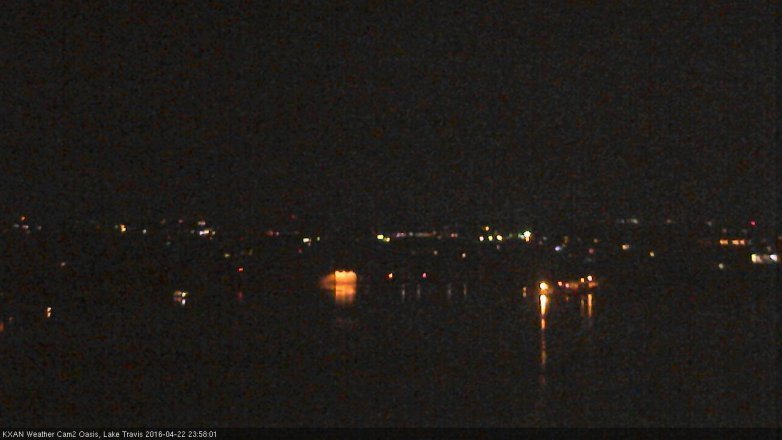 Lake Travis webcam, April 22, 2016 11:10 PM CT