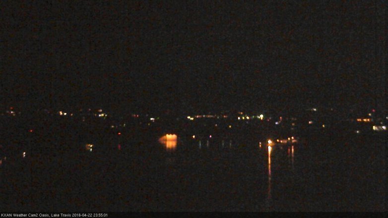 Lake Travis webcam, April 22, 2016 11:15 PM CT