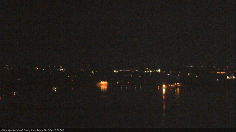Lake Travis webcam, April 22, 2016 12:00 AM CT