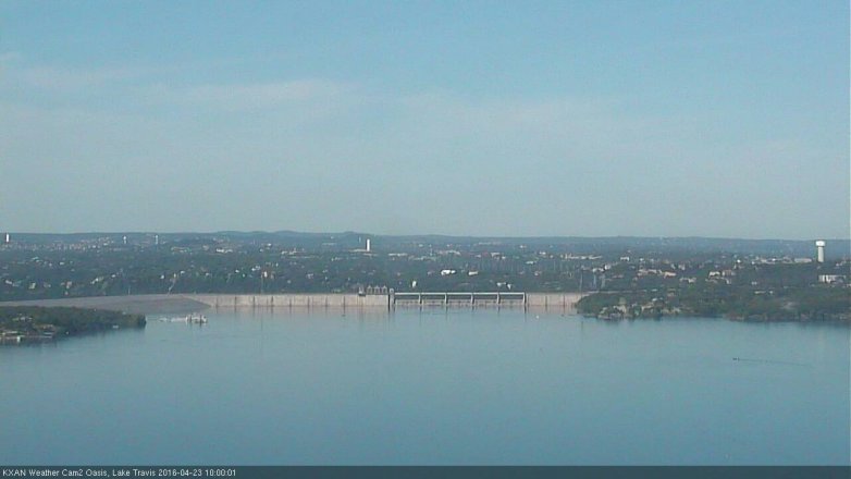 Lake Travis webcam, April 23, 2016 9:35 AM CT