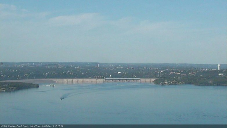 Lake Travis webcam, April 23, 2016 9:50 AM CT
