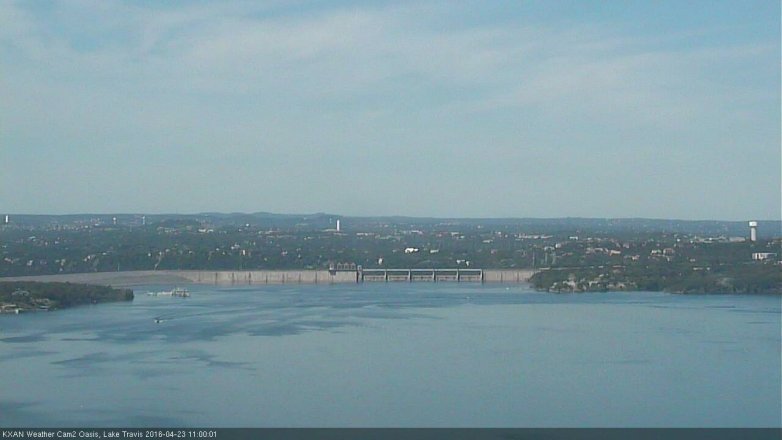Lake Travis webcam, April 23, 2016 10:10 AM CT