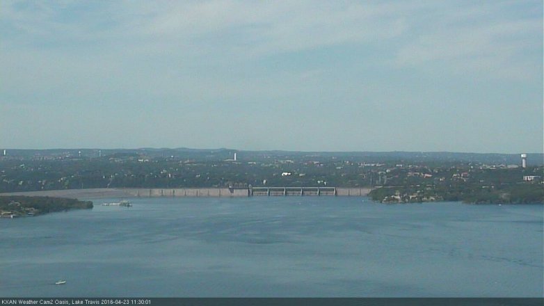 Lake Travis webcam, April 23, 2016 10:40 AM CT