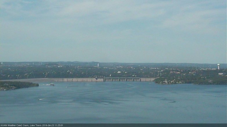 Lake Travis webcam, April 23, 2016 11:00 AM CT