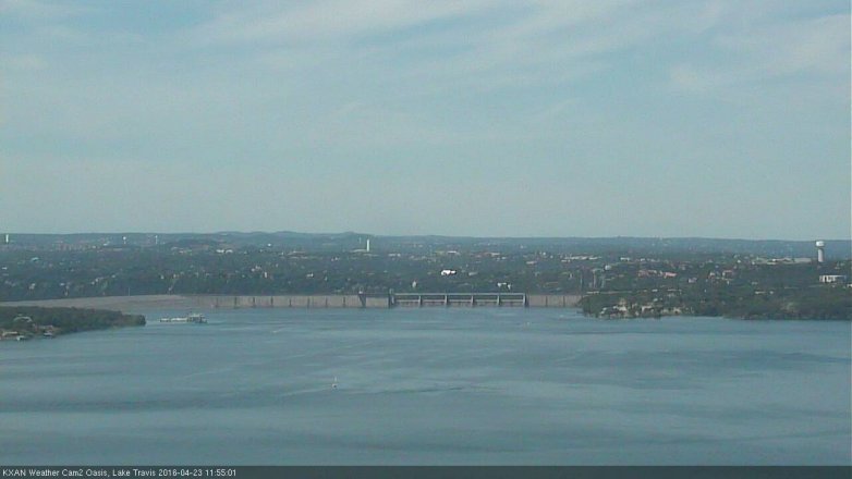 Lake Travis webcam, April 23, 2016 11:05 AM CT