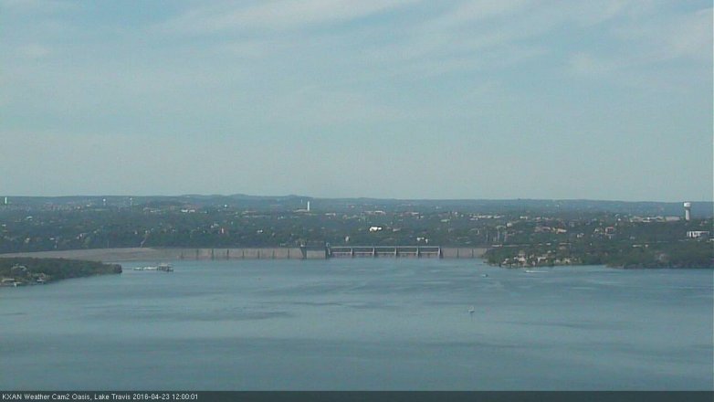 Lake Travis webcam, April 23, 2016 11:30 AM CT