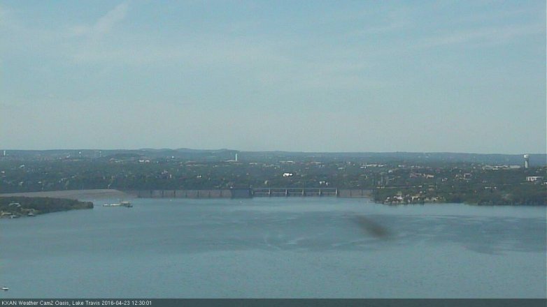 Lake Travis webcam, April 23, 2016 11:40 AM CT