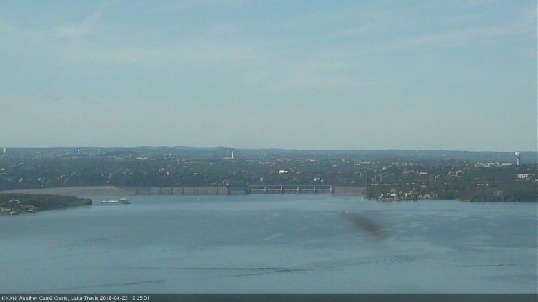 Lake Travis webcam, April 23, 2016 11:55 AM CT