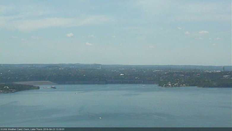 Lake Travis webcam, April 23, 2016 1:05 PM CT