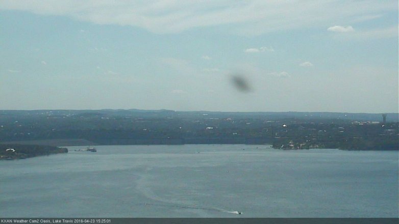 Lake Travis webcam, April 23, 2016 2:55 PM CT