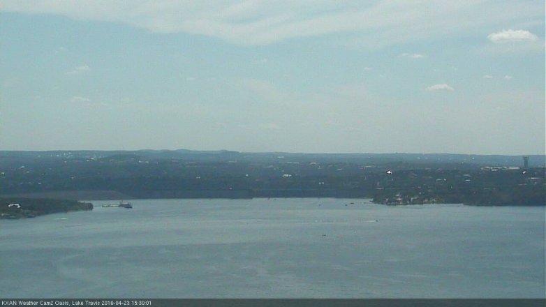 Lake Travis webcam, April 23, 2016 3:00 PM CT