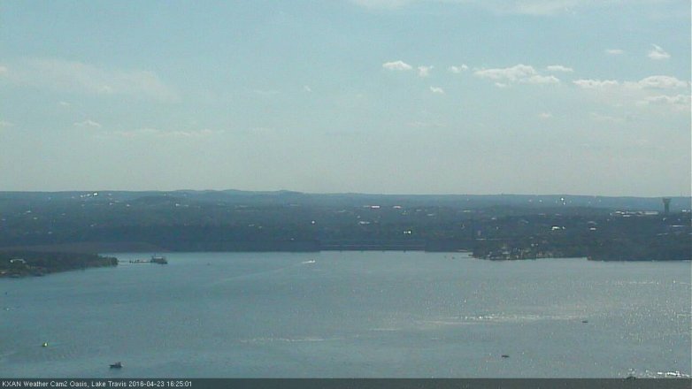 Lake Travis webcam, April 23, 2016 3:55 PM CT