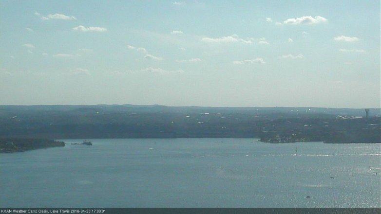 Lake Travis webcam, April 23, 2016 4:25 PM CT