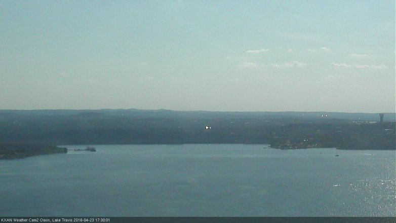 Lake Travis webcam, April 23, 2016 4:40 PM CT
