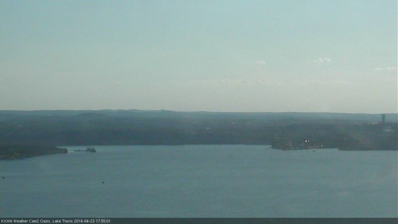 Lake Travis webcam, April 23, 2016 5:05 PM CT