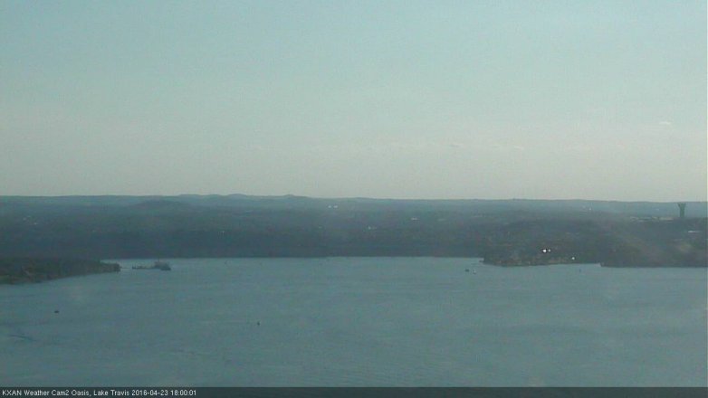 Lake Travis webcam, April 23, 2016 5:35 PM CT