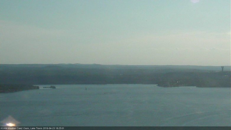 Lake Travis webcam, April 23, 2016 5:40 PM CT