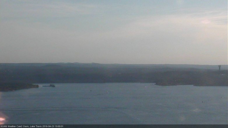 Lake Travis webcam, April 23, 2016 6:25 PM CT