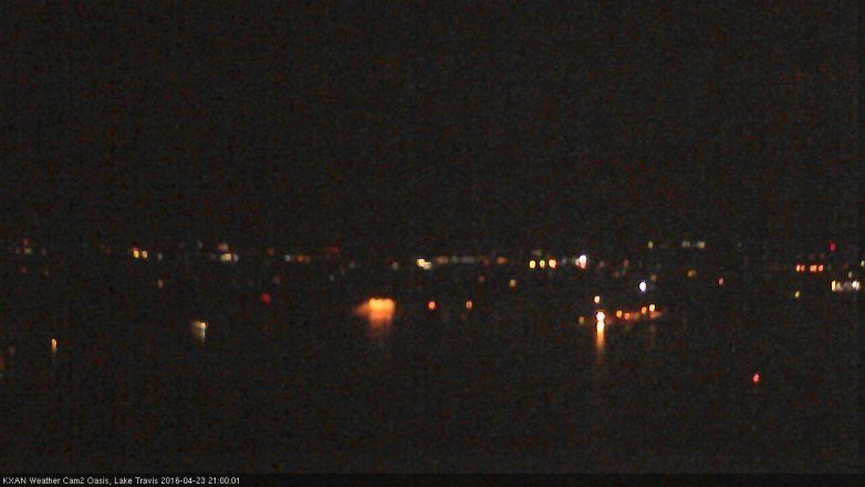 Lake Travis webcam, April 23, 2016 8:10 PM CT