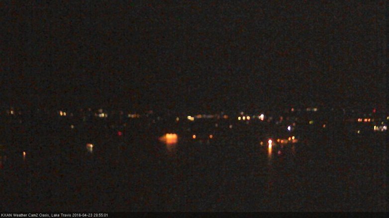 Lake Travis webcam, April 23, 2016 8:30 PM CT