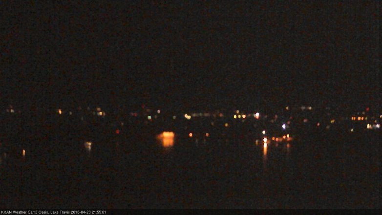 Lake Travis webcam, April 23, 2016 9:15 PM CT