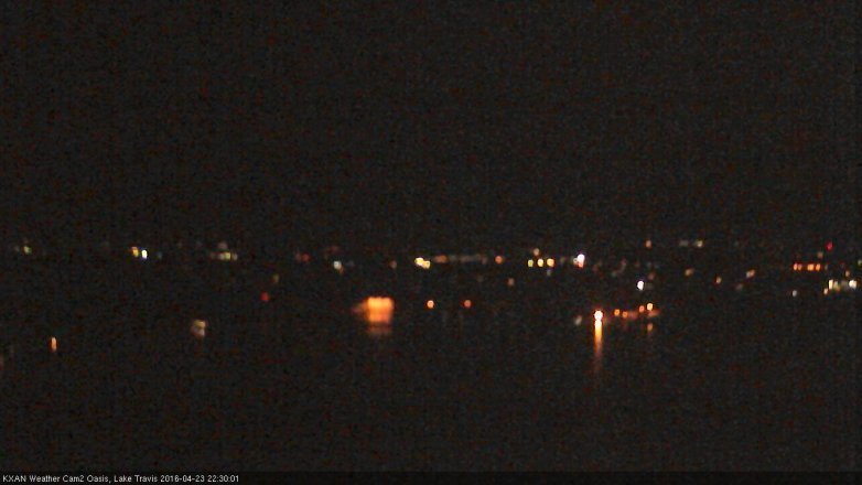 Lake Travis webcam, April 23, 2016 9:45 PM CT