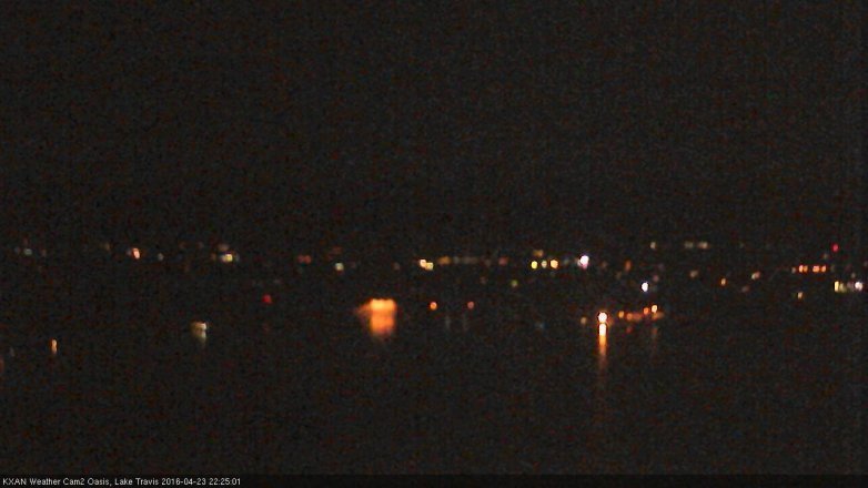 Lake Travis webcam, April 23, 2016 9:55 PM CT