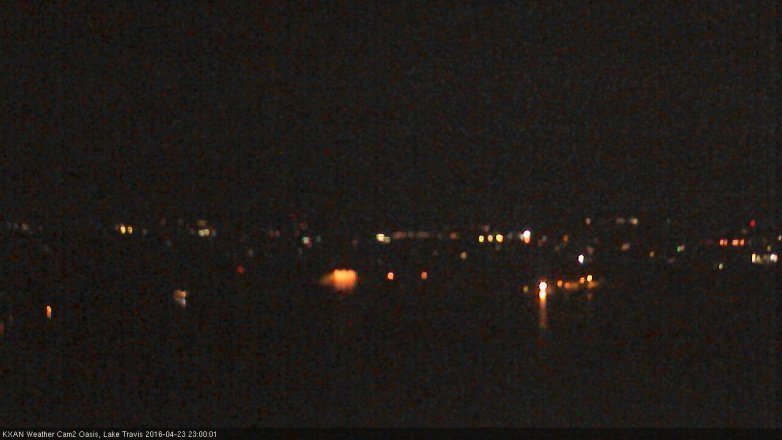 Lake Travis webcam, April 23, 2016 10:15 PM CT