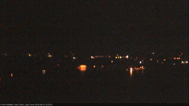 Lake Travis webcam, April 23, 2016 10:35 PM CT