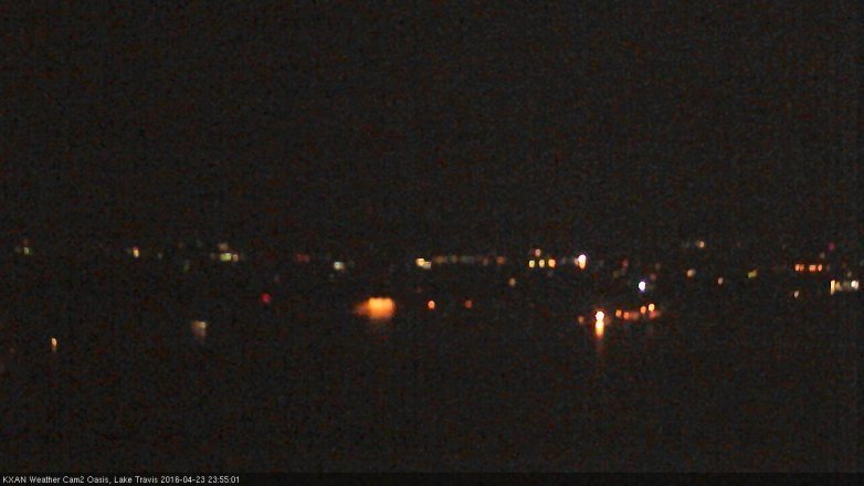 Lake Travis webcam, April 23, 2016 11:05 PM CT