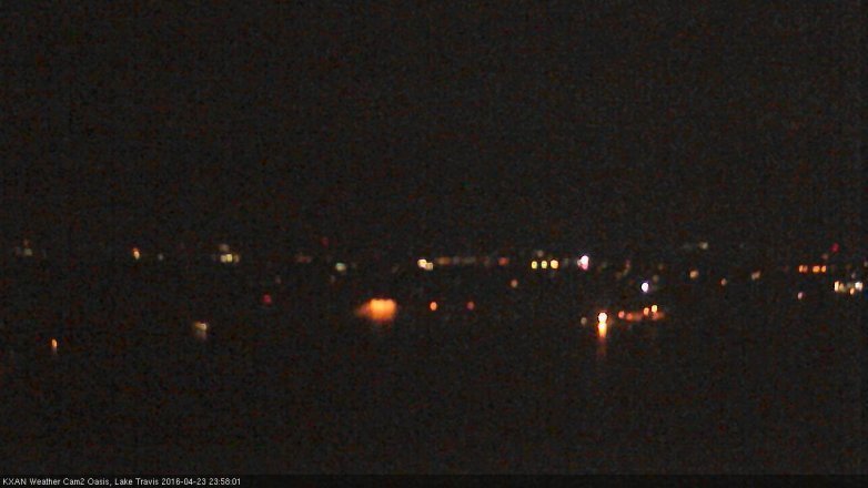 Lake Travis webcam, April 23, 2016 11:50 PM CT