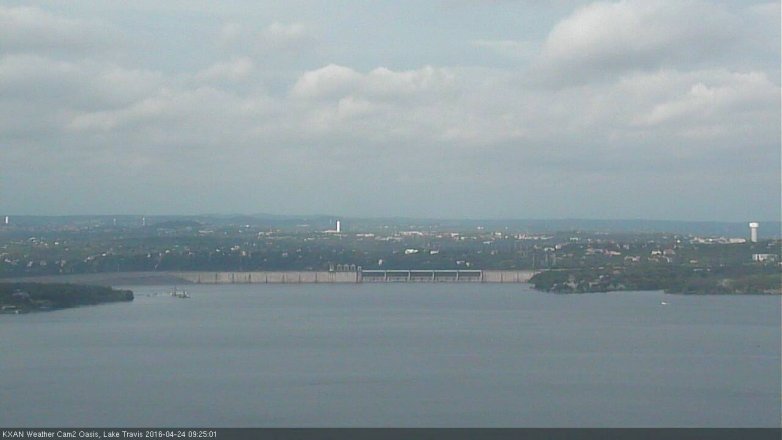 Lake Travis webcam, April 24, 2016 9:00 AM CT