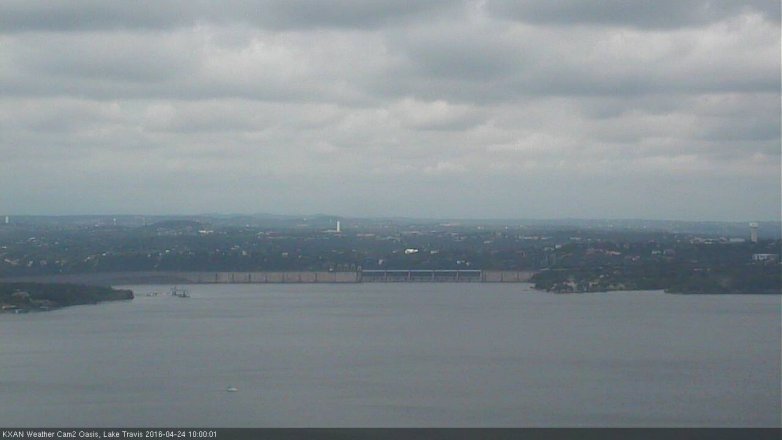 Lake Travis webcam, April 24, 2016 9:30 AM CT