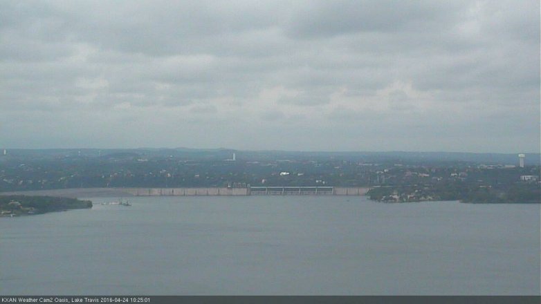 Lake Travis webcam, April 24, 2016 9:45 AM CT