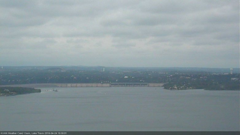 Lake Travis webcam, April 24, 2016 9:55 AM CT