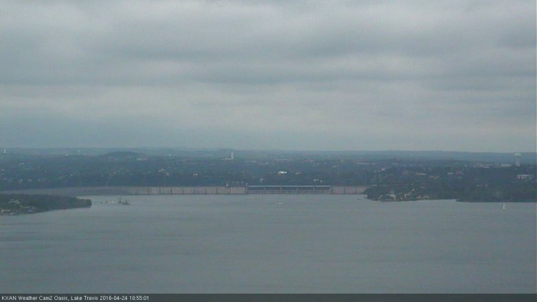 Lake Travis webcam, April 24, 2016 10:10 AM CT