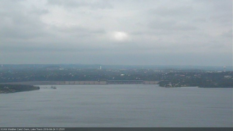 Lake Travis webcam, April 24, 2016 10:40 AM CT