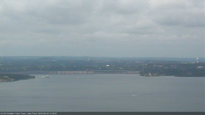 Lake Travis webcam, April 24, 2016 11:40 AM CT