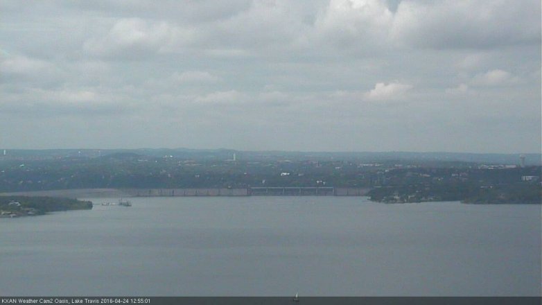 Lake Travis webcam, April 24, 2016 12:05 PM CT