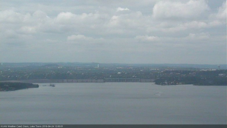 Lake Travis webcam, April 24, 2016 12:15 PM CT