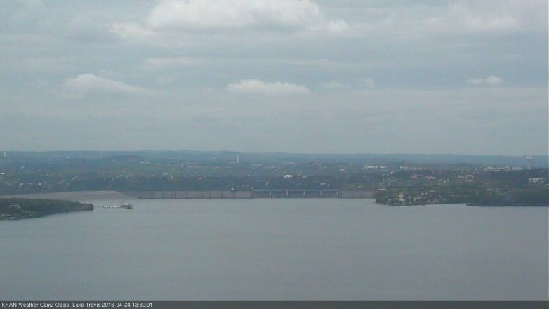 Lake Travis webcam, April 24, 2016 12:40 PM CT