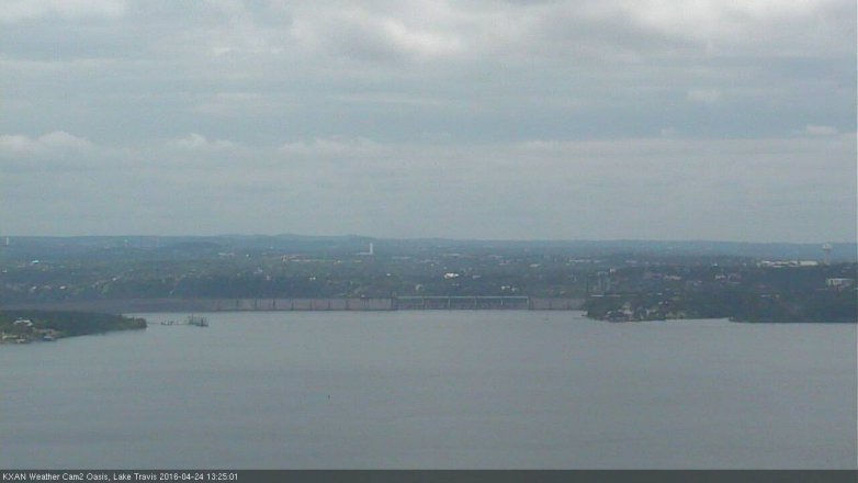 Lake Travis webcam, April 24, 2016 12:45 PM CT