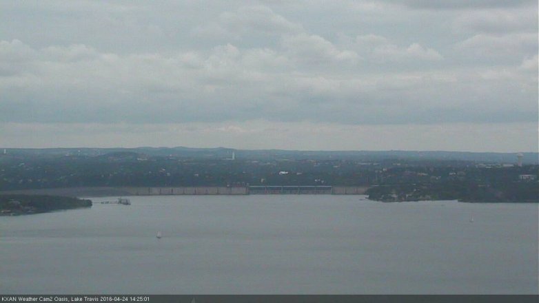 Lake Travis webcam, April 24, 2016 1:50 PM CT