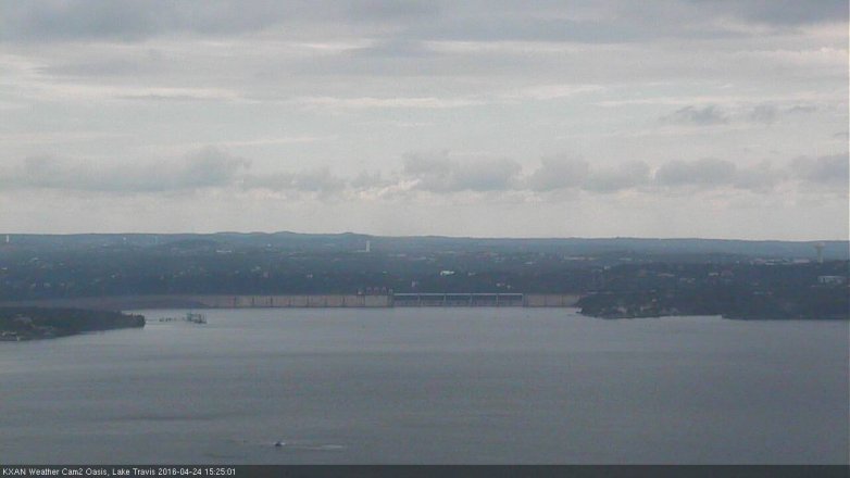Lake Travis webcam, April 24, 2016 2:50 PM CT