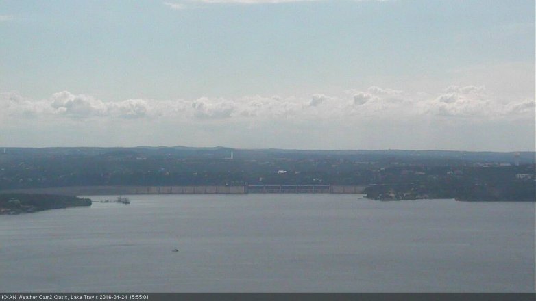 Lake Travis webcam, April 24, 2016 3:25 PM CT