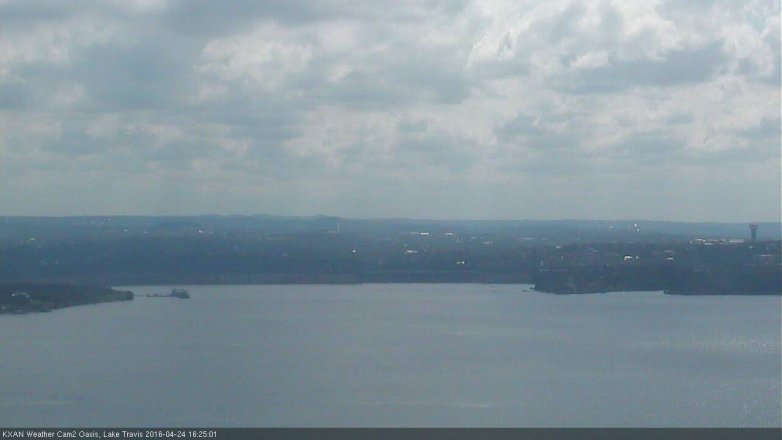 Lake Travis webcam, April 24, 2016 4:00 PM CT