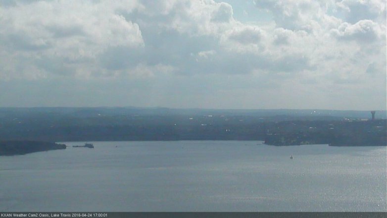 Lake Travis webcam, April 24, 2016 4:10 PM CT