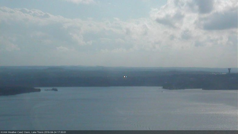 Lake Travis webcam, April 24, 2016 4:40 PM CT